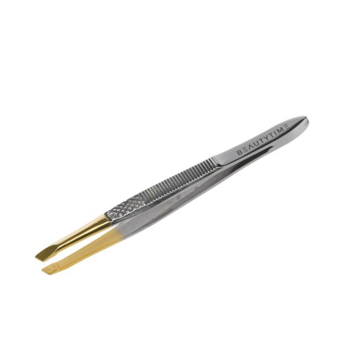 Beautytime 126 Slant Tweezgold Plated Tips Tweezer