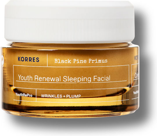 Korres Black Pine Primus Youth Renewal Sleeping Facial Night Cream Care 40Ml