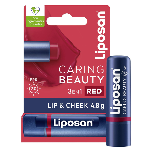 Liposan Caring Beauty Lip & Cheek Red Lip Balm Spf 30 4.8G