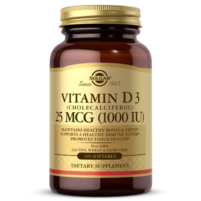 Solgar Vitamin D3 25Mcg (1000Iu) 100 Softgels