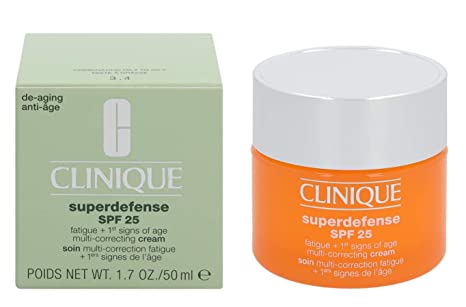 Clinique Superdefense Spf 25 Fatigue + 1St Signs Of Age Multi Correcting Cream Care 1.7 Ounce