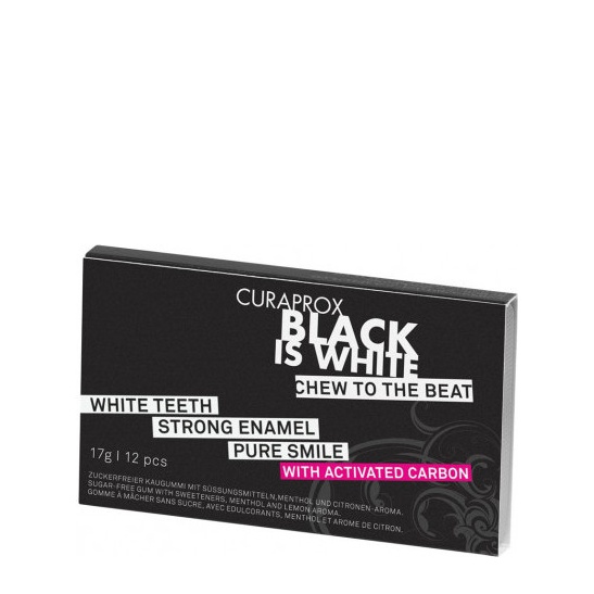 Curaprox Black Is White - Chew Gum 17G 12Pcs