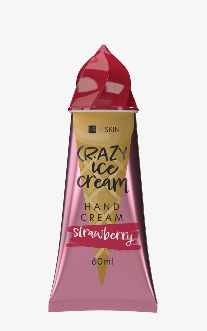 Hiskin Crazy Ice Cream Hand Cream Strawberry 80Ml