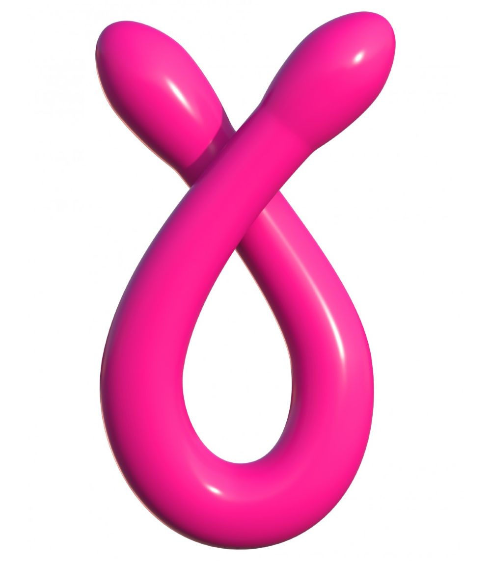 DOUBLE WHAMMY FLEXIBLE DILDO PINK 17 INCH