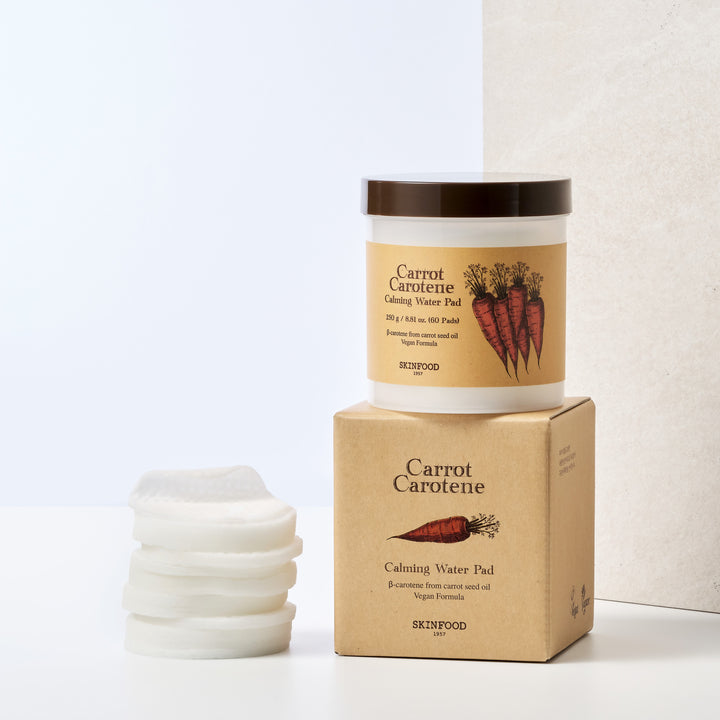 SKINFOOD Carrot Carotene Calming Water Pad - 60 Pads