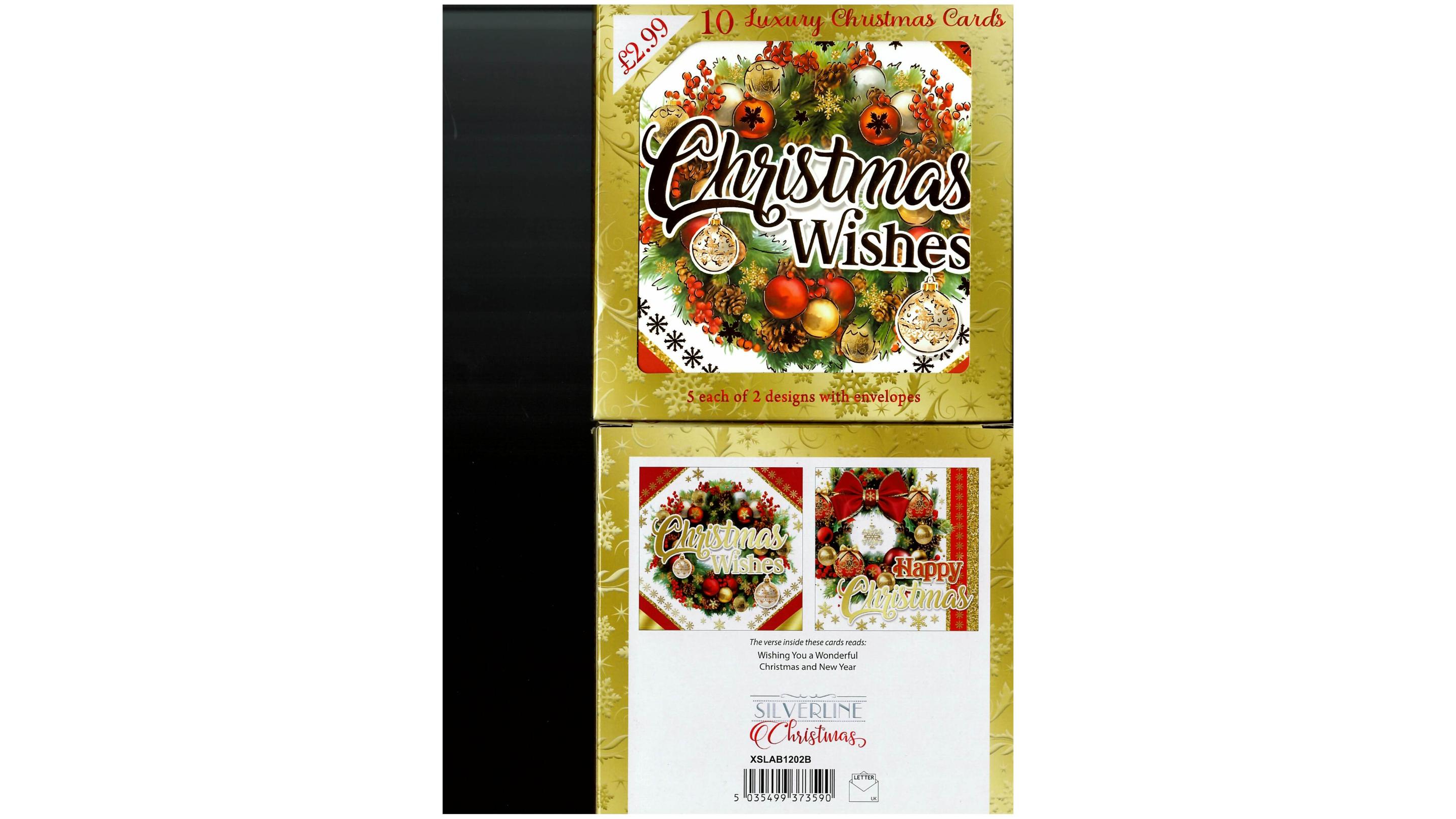 Merry Christmas Pack Of 10 Xslab1202B