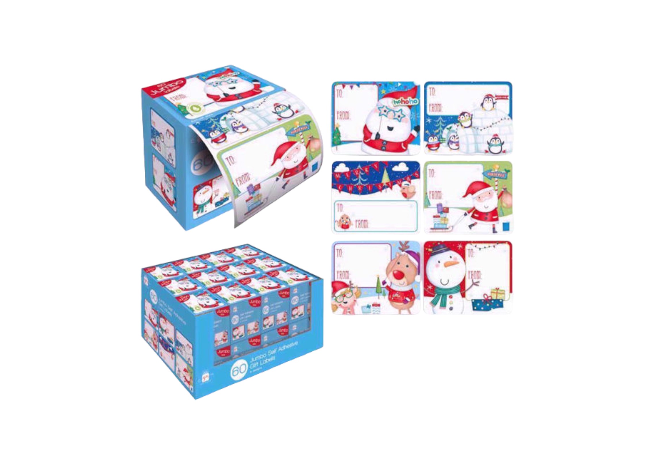 Jumbo Novelty Christmas Labels xalgt212Z