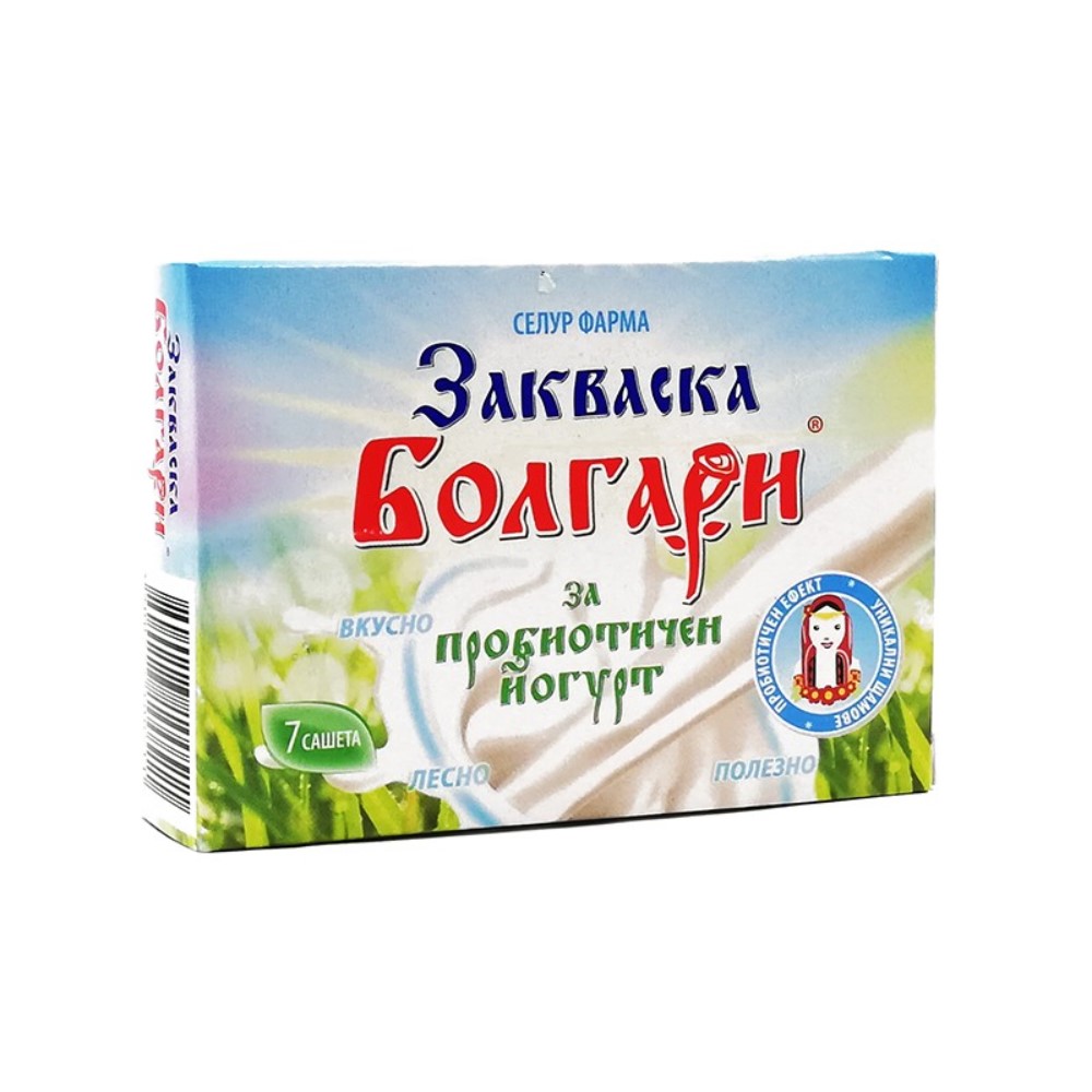 Starter For Probiotic Yogurt Bolgari, 7 Sachets, Selur Pharma