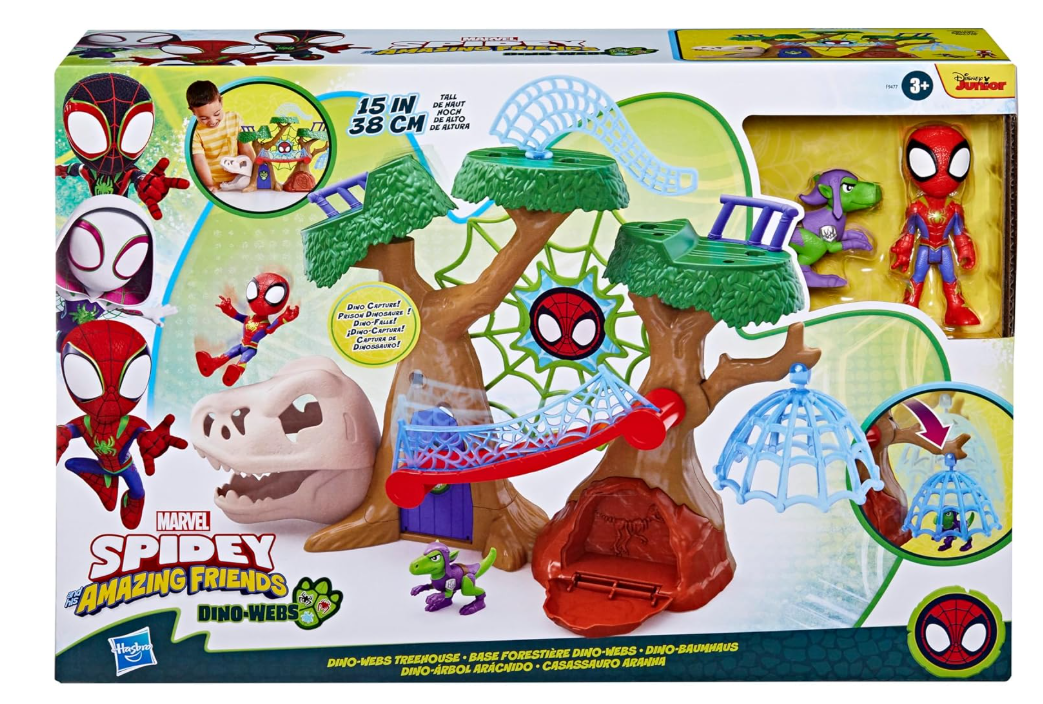 MARVEL SPIDEY AND HIS AMAZING FRIENDS DINO WEBS TREEHOUSE PLAYHOUSE F9477