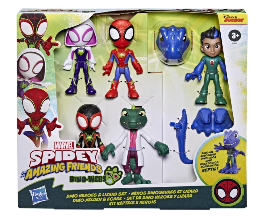 MARVEL SPIDEY AND HIS AMAZING FRIENDS DINO AND LIZARD SET F9483