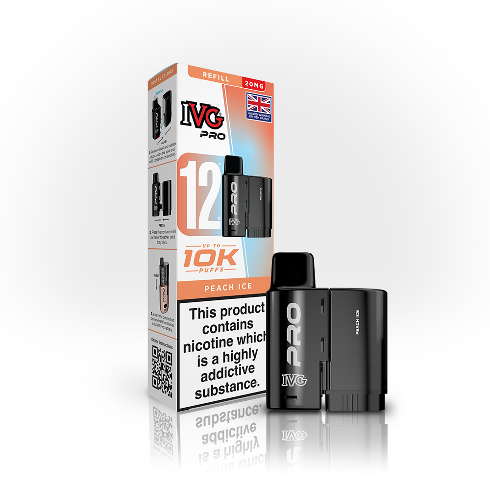IVG PRO REFILL 18-PEACH 10K PUFFS