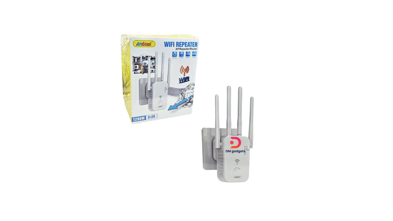 450BC#Andowl®Q-L69 Wi-Fi 1200Mbps AP-Repeater -Router – White