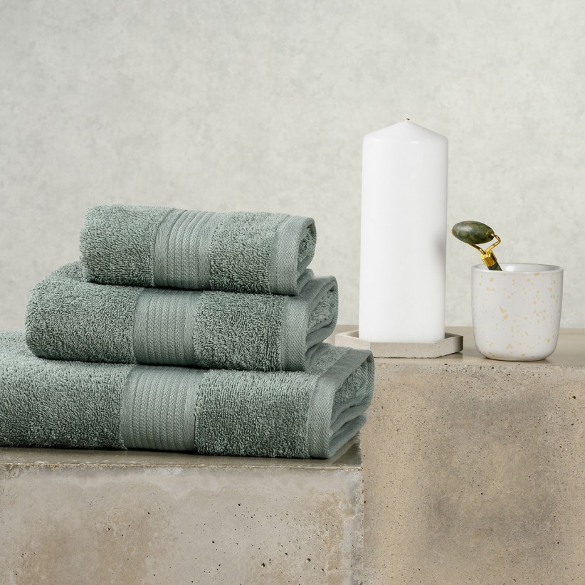 KENZO SET OF 3 TOWELS 450gr DARK AQUA COLOR