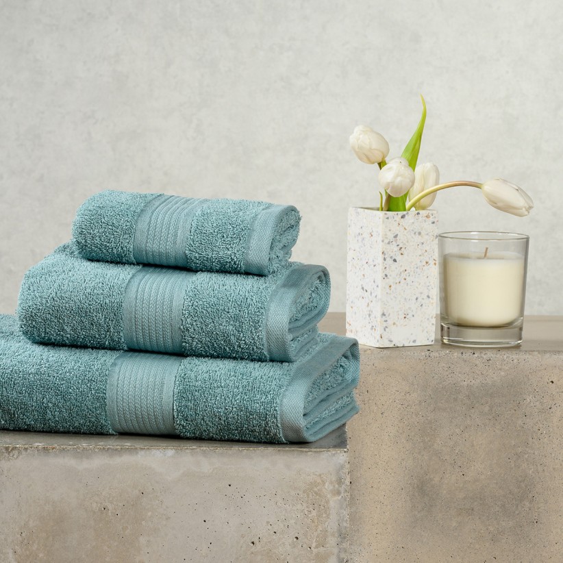 KENZO SET OF 3 TOWELS 450gr AQUA COLOR