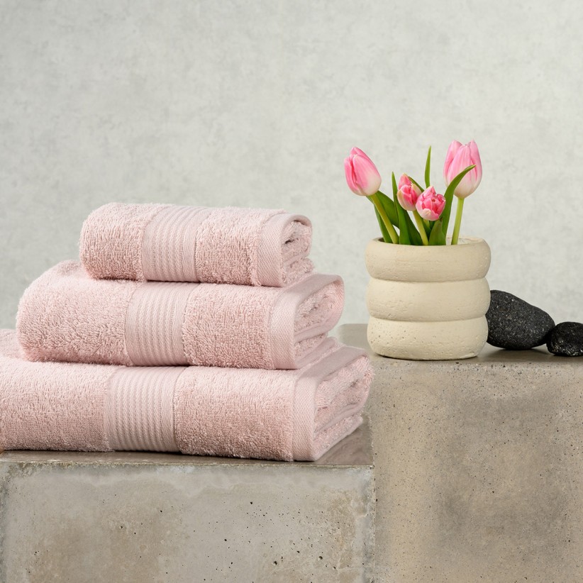 KENZO SET OF 3 TOWELS 450gr PINK COLOR