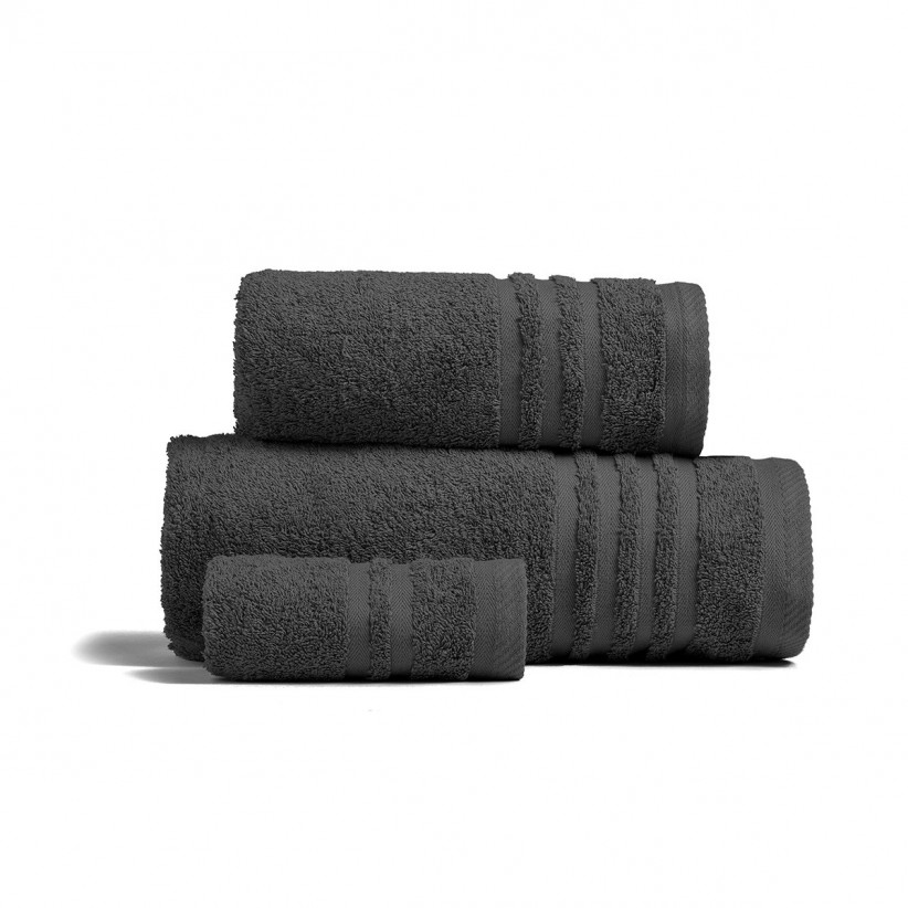 PREMIO SET OF 3 TOWELS DARK GREY COLOR