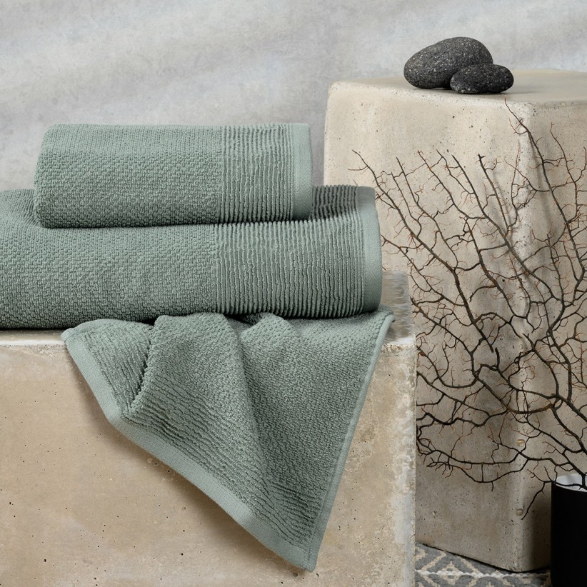 HAUS SET OF 3 TOWELS DARK AQUA COLOR