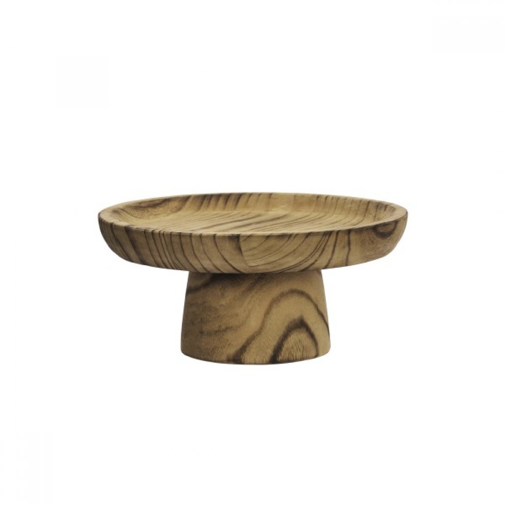 WOODEN PEDESTAL TRAY