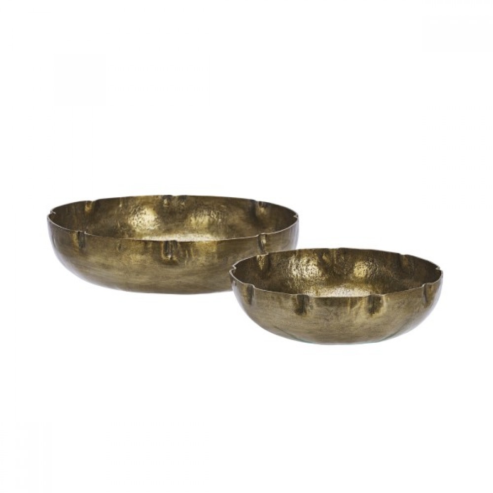 Hand hammered aluminium bowls