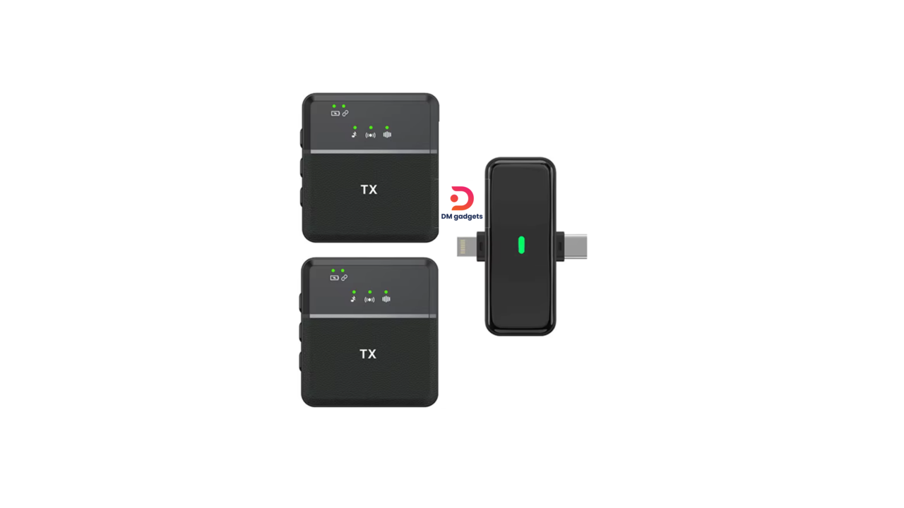 387G#SX32®Dual Wireless mini rechargeable condenser microphone for audio recording-Black