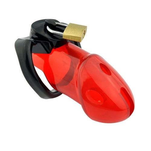 Rikers Locking Chastity Device – Red