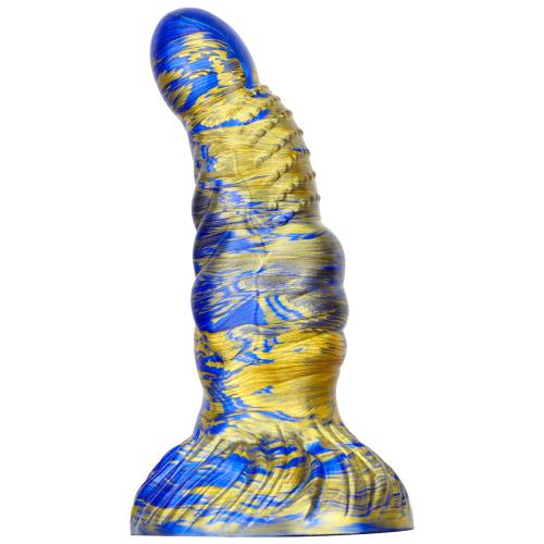 Mixed Colors 7.2 inch Realistic Dildo Blue-Gold