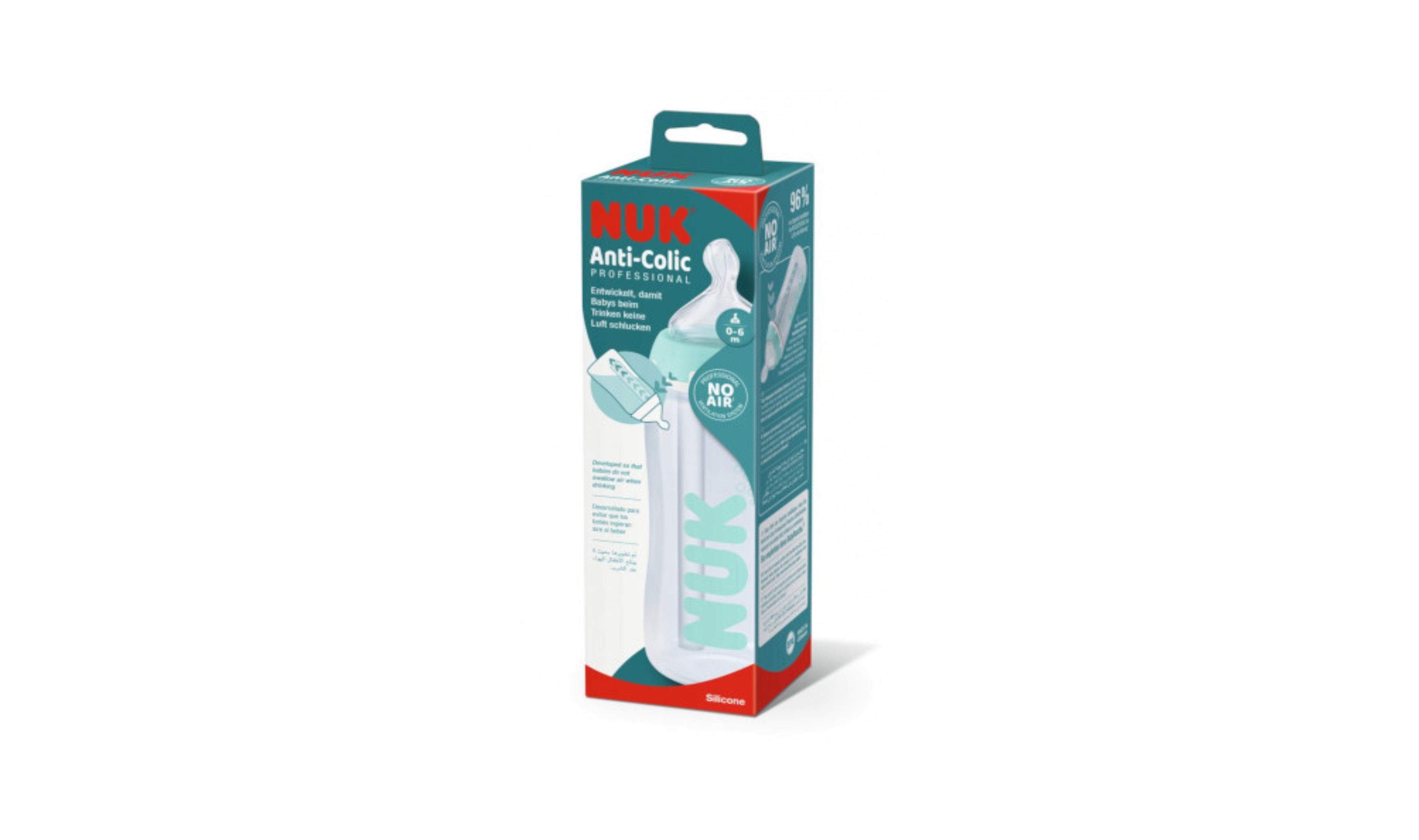 Nuk Anti-Colic Professional Plastic Bottle With Silicone Teat 0-6M , 300ml
