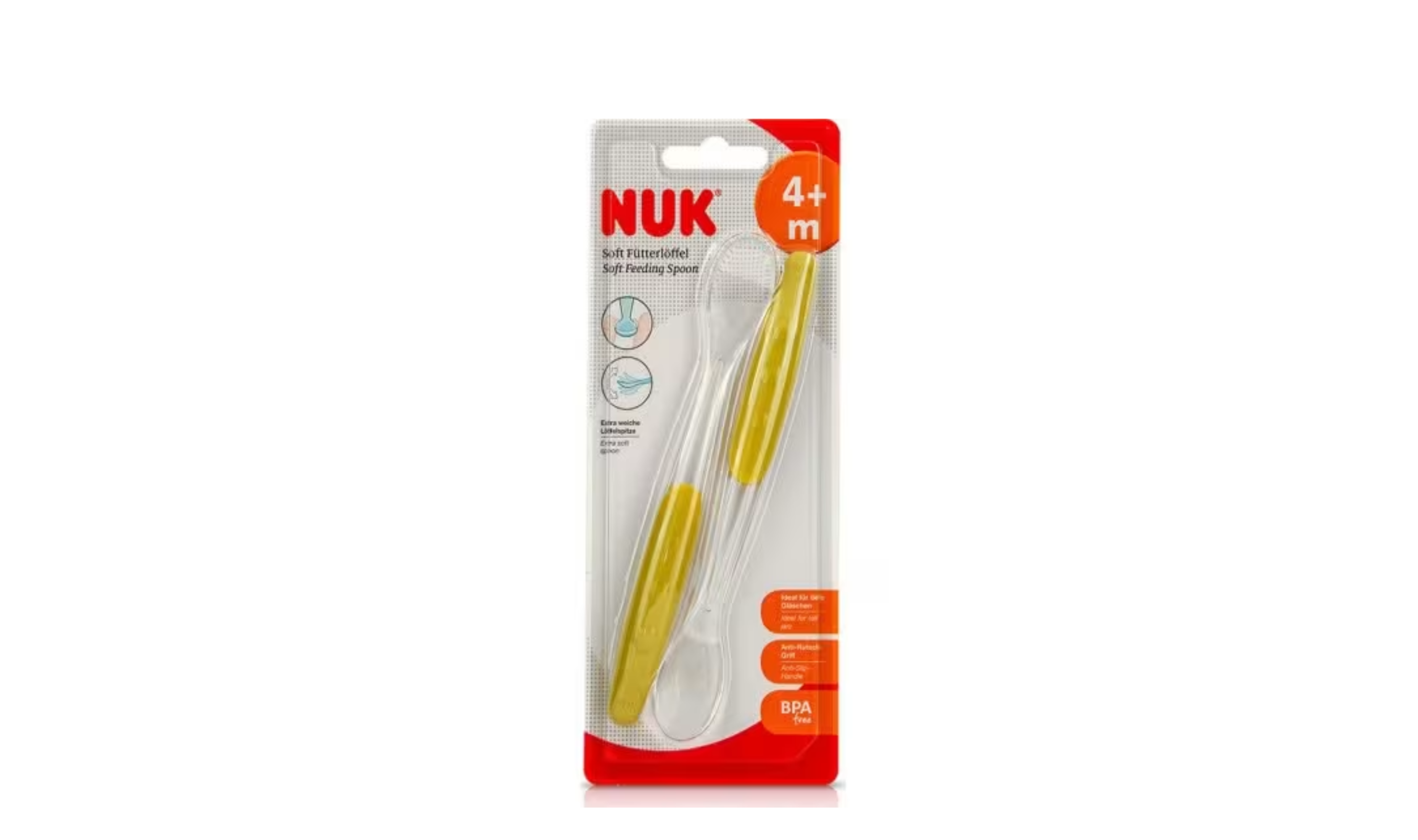 Nuk Easy Learning Soft Feeding Spoon 4M+, 2Pcs