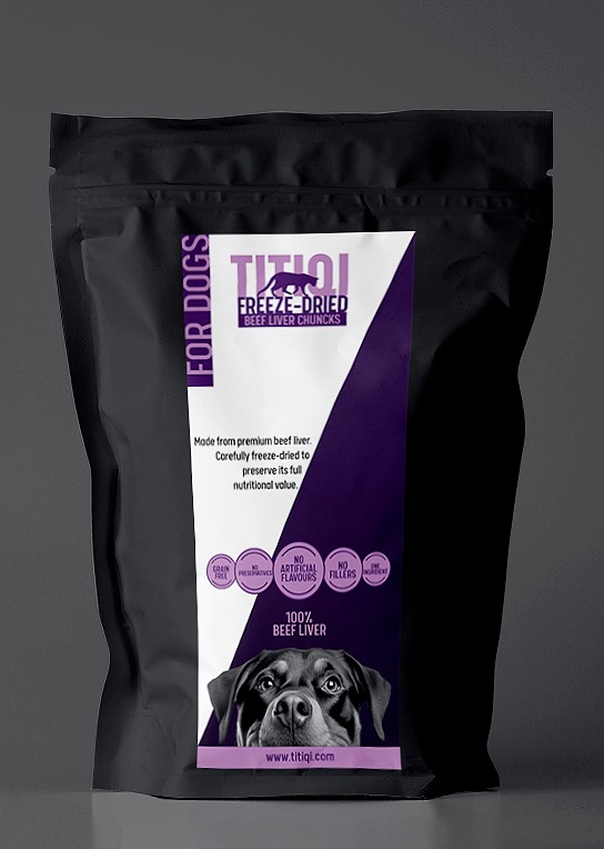 Titiqi-Beef Liver Chunks-Anti-Anemia-for Dogs-50gr