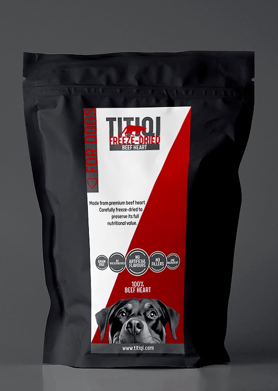 Titiqi-Freeze Dried Beef Heart-Immunity boost-for Dogs-30 grams