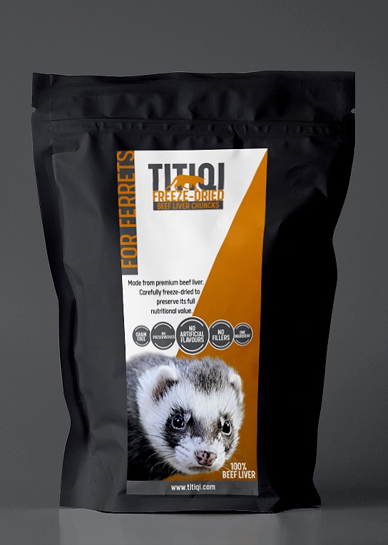 Titiqi-Freeze-Dried Liver Chunks-Iron and Taurine source- for Ferrets – 50g