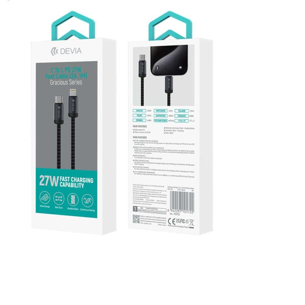 DEVIA TYPE C TO LIGHTNING 27W 1M