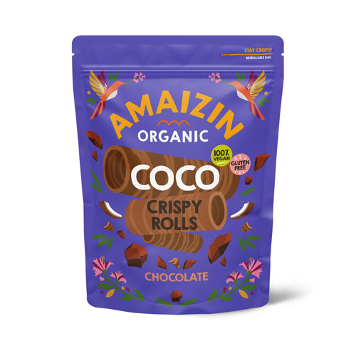 Amaizin Organic Coco Crispy Rolls Chocolate 140g