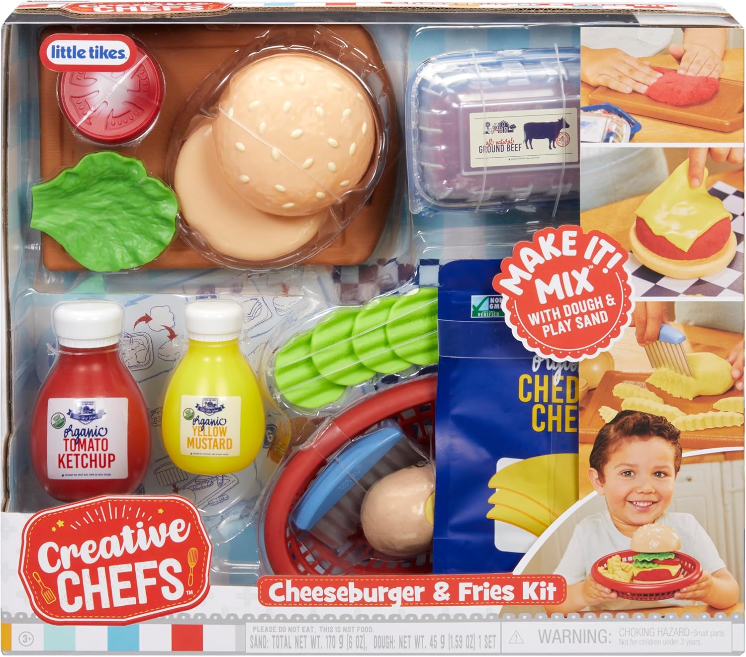 LITTLE TIKES CREATIVE CHEF SET BURGER ME PATATES