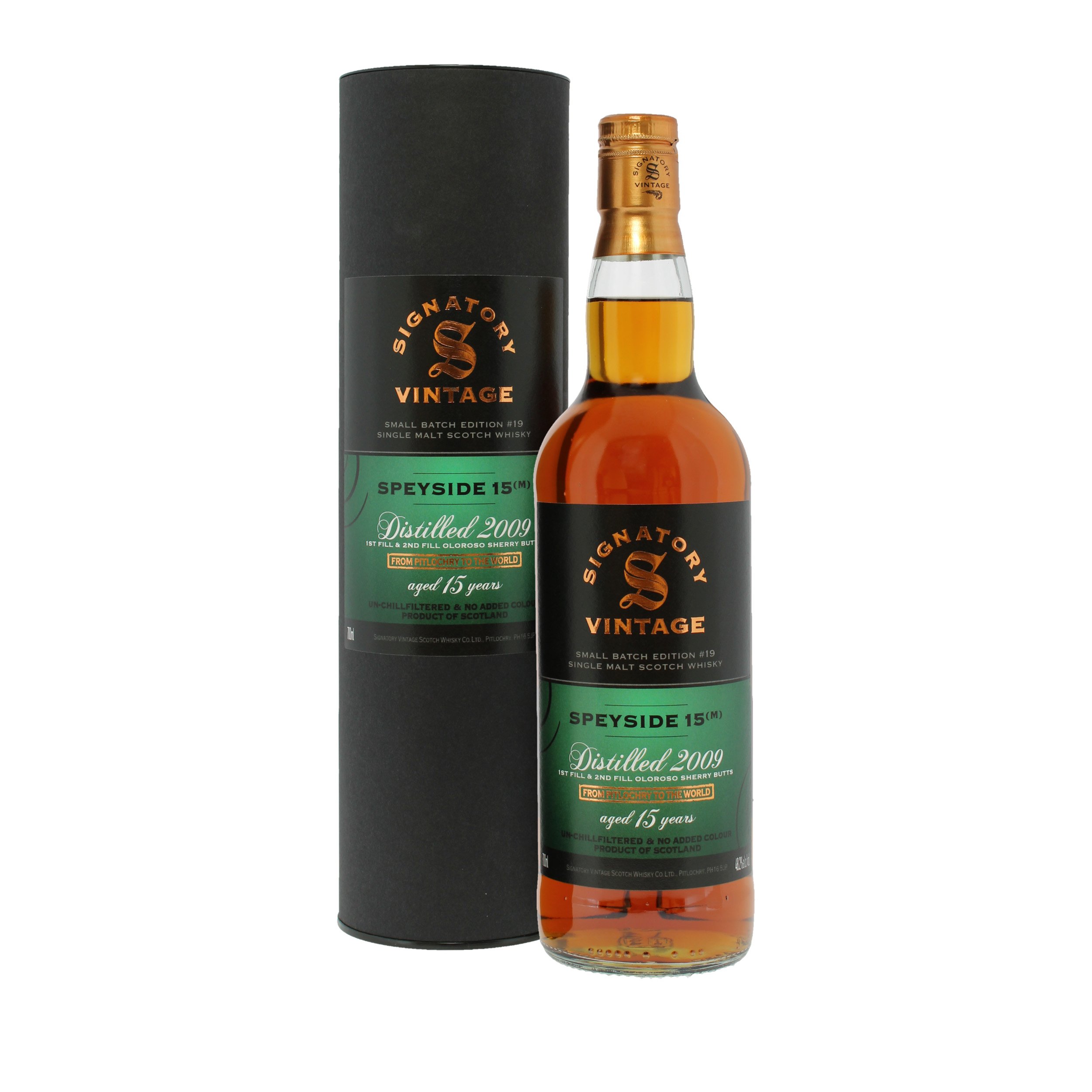 SIGNATORY - SPEYSIDE 15(M) AGED 15 YEARS 2009 70CL