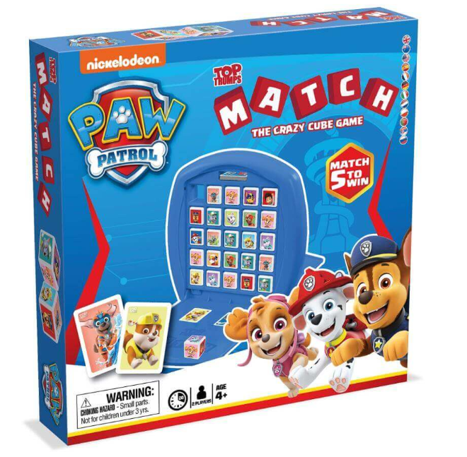 PAW PATROL THE CRAZY CUBE MATCH GAME ENGLISH LANGUAGE