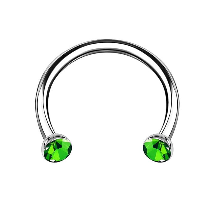 Septum Jewelry Hoop Tragus Piercing Nose Circular Barbell Ring - Green / 16G / 08 mm