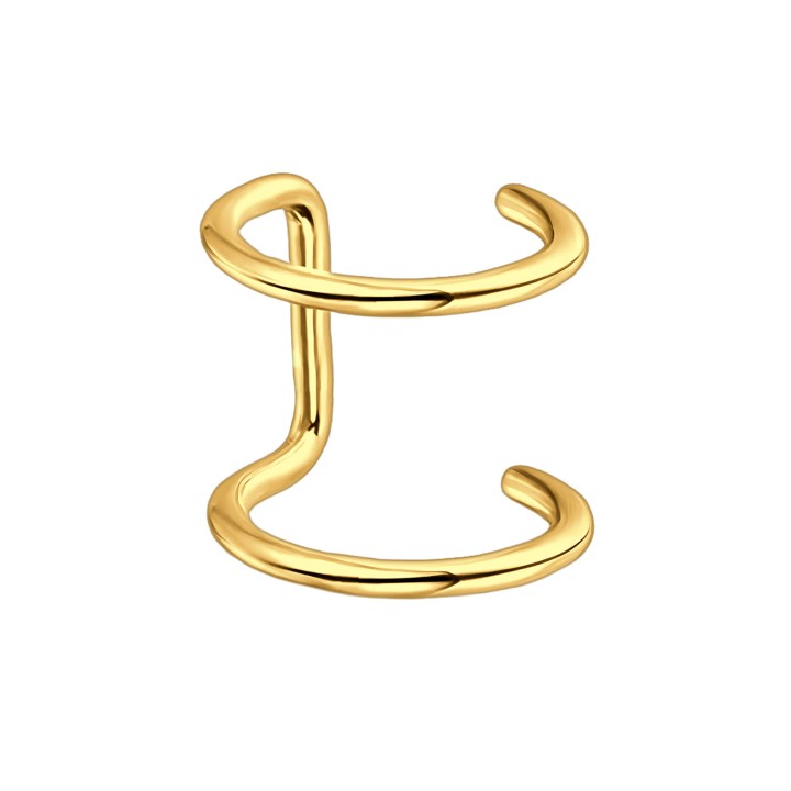 Cartilage Jewelry No Piercing Cuff Conch Wrap Fake Piercing Jacket Minimalist Hoop - Gold