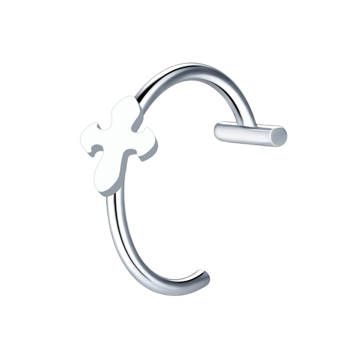 Fake Piercing Labret Simple Chic Hugger Faux Body Jewelry - Silver / 18G / 10 mm