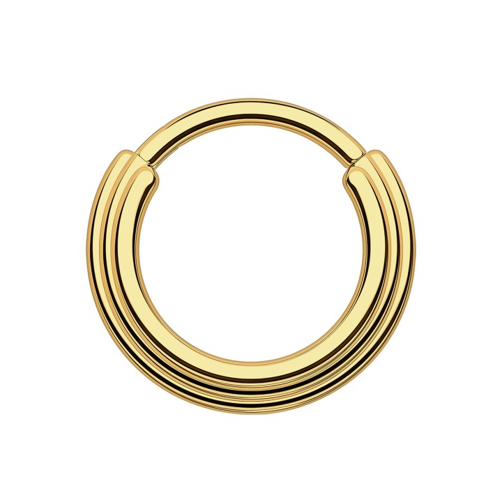 Daith Piercing Septum Earring Ring Nose Jewelry Hoop - Gold / 16G / 08 mm