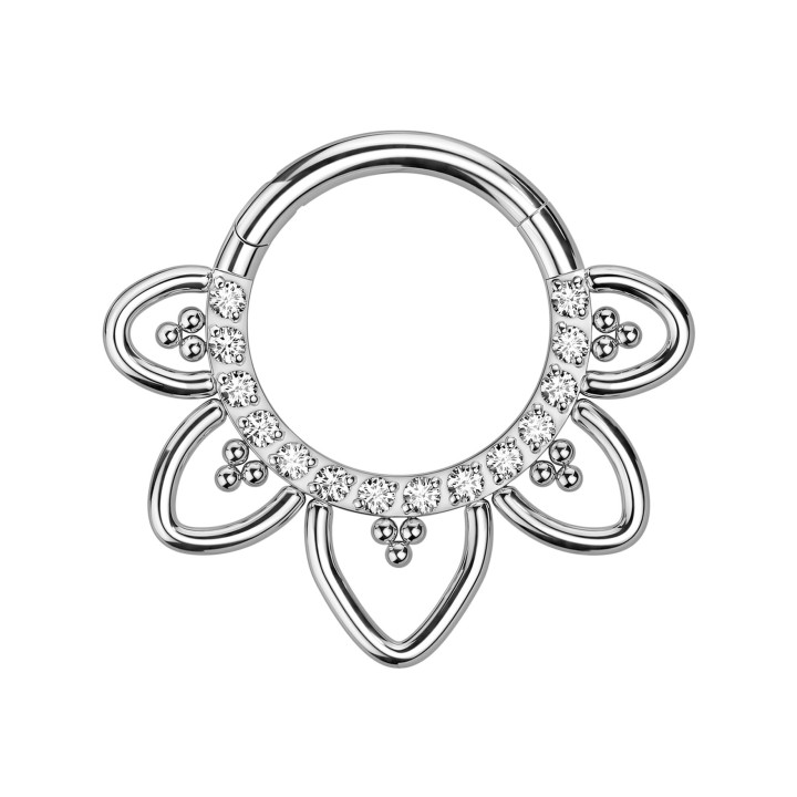 Daith Piercing Nose Jewelry Septum Hoop - Silver / 16G / 10 mm