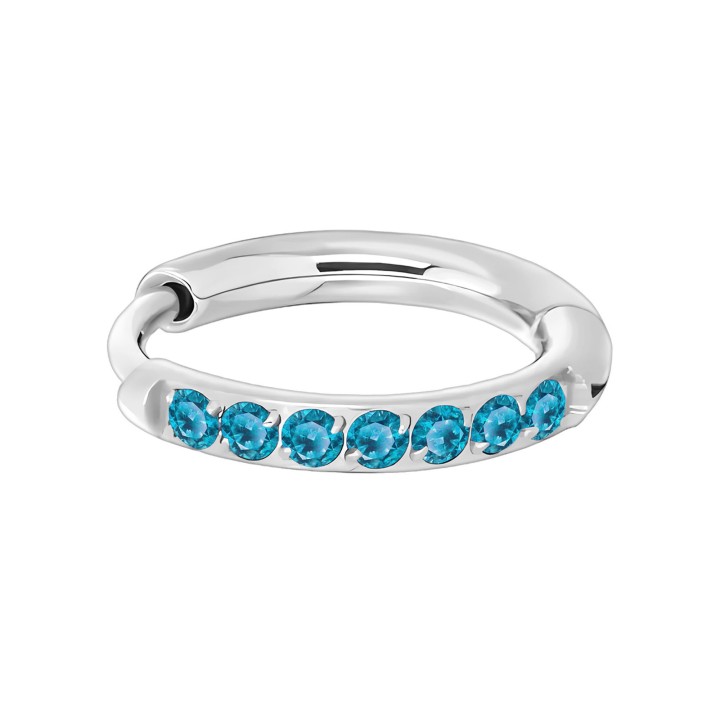 Piercing Jewelry Rook Tragus Ear Clicker Earlobe Hoop - Silver / 18G / 10 mm