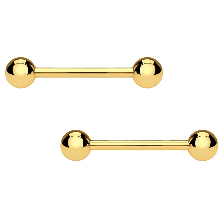 Nipple Decor Piercing Bar Sexy Ring Breast - Gold / 19 mm