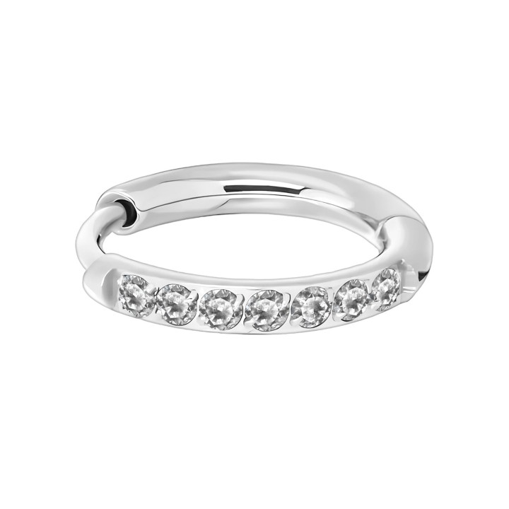 Conch Piercing Hoop Nostril Huggie Helix Jewelry Cartilage Ring - Silver / 18G / 08 mm