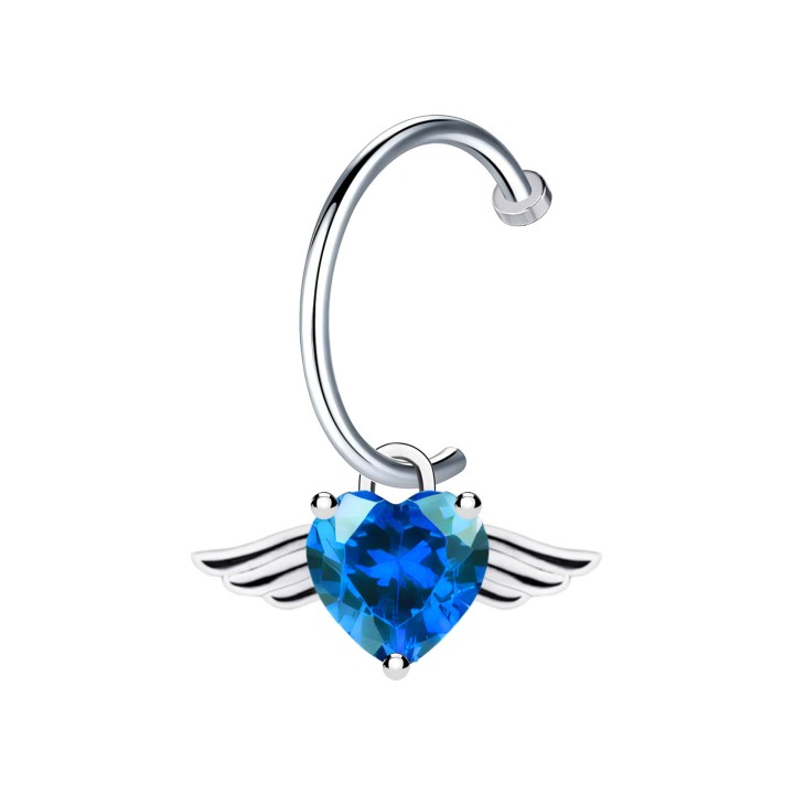 Lip Jewelry Fashion No Piercing Temporary Faux - Silver / 18G / 10 mm