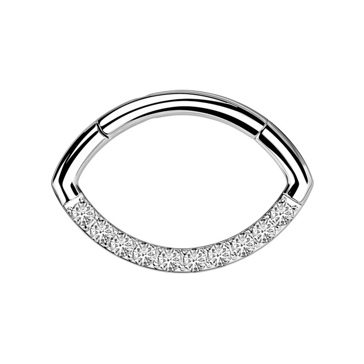 Daith Nose Septum Earring Piercing Hoop - Silver / 16G / 08 mm