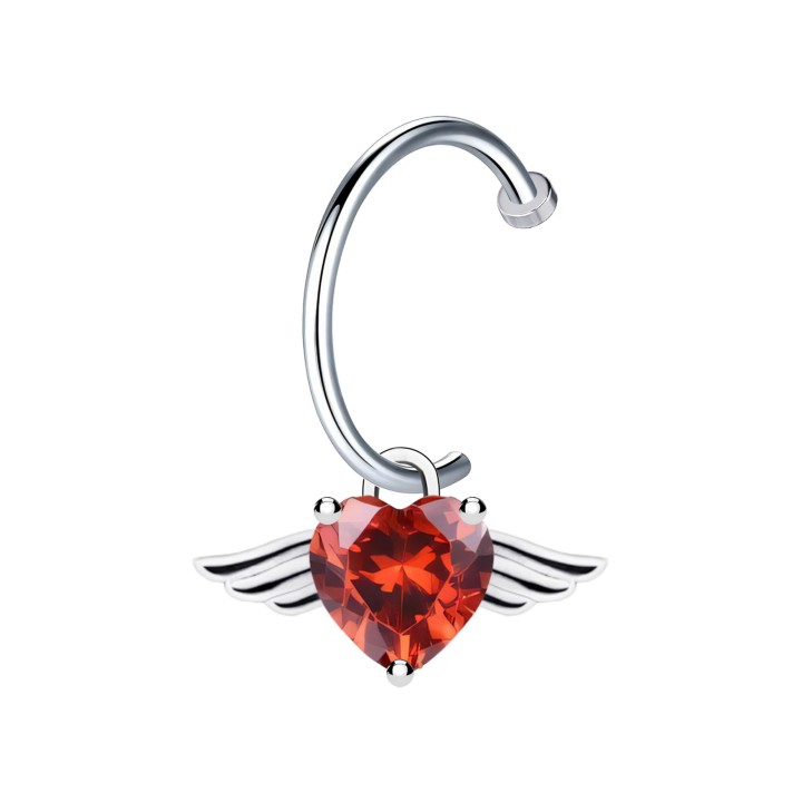 Lip Jewelry Fashion No Piercing Temporary Faux - Silver / 18G / 10 mm