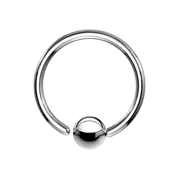 Piercing Hoop Daith Clicker Septum Jewelry Nose Ring - Silver / 18G / 08 mm / 2 mm
