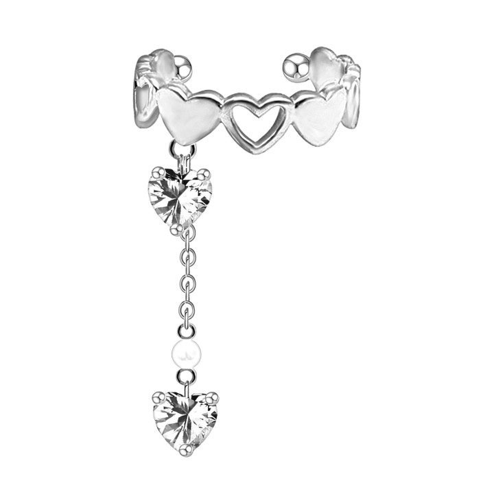 Conch Hoop No Piercing Wrap Cartilage Around Jewelry Helix Jacket - Silver