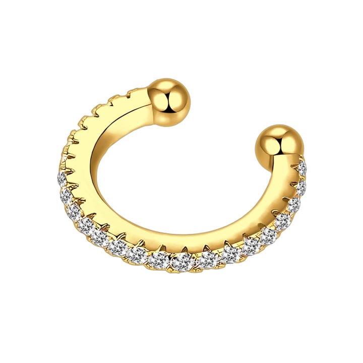 No Piercing Clip Conch Jacket Faux Hoop Fake Wrap - Gold